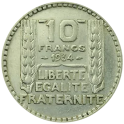 10 Francs Turin Revers Lille