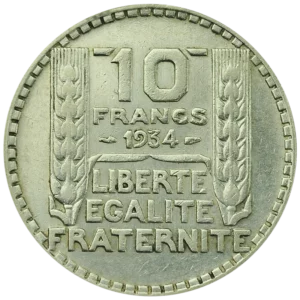10 Francs Turin Revers Lille