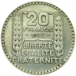 20 Francs Turin Revers Lille