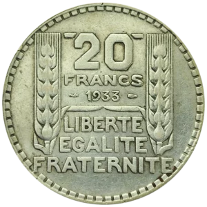20 Francs Turin Revers Lille