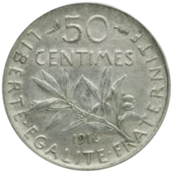 50 Cts Semeuse Revers Lille