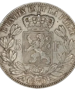 Ecu 5 Francs Leopold II Revers Lille