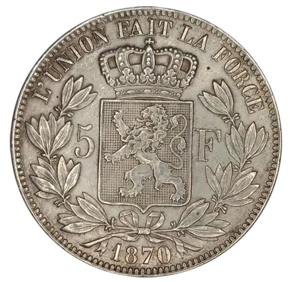 Ecu 5 Francs Leopold II Revers Lille